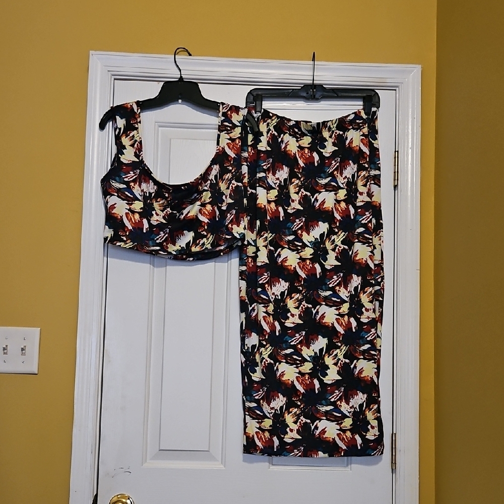 Rebdolls Multicolor Floral Skirt Set